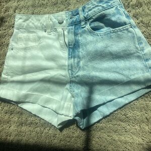 PACSUN half and half denim shorts
